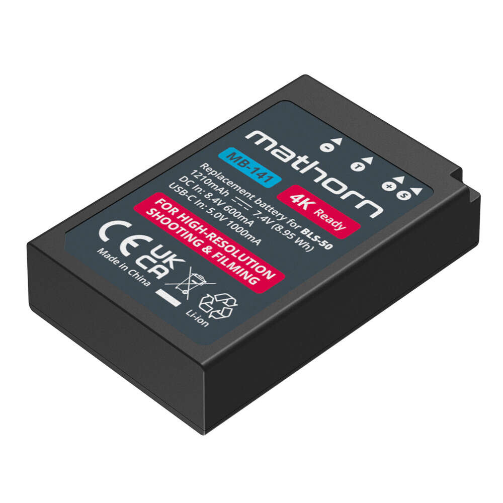 Mathorn MB-141 USB-C akumulátor BLS-50 pro Olympus 1210 mAh - Zánovní!