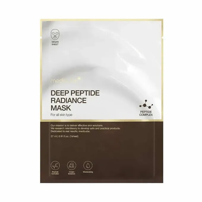 Medicube Rozjasňující pleťová maska Deep Peptide Radiance Mask 27 ml