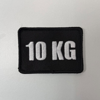 Workout Nášivka 10 KG se suchým zipem 7 x 5 cm WOR576