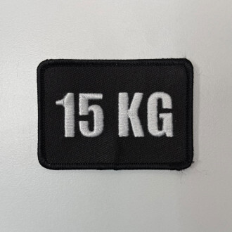 Workout Nášivka 15 KG se suchým zipem 7 x 5 cm WOR577