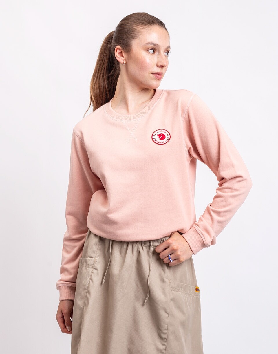Fjällräven 1960 Logo Badge Sweater W 302 Chalk Rose S