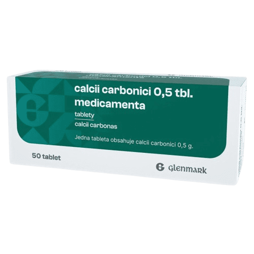 CALCII CARBONICI 0,5 TBL. MEDICAMENTA 0,5G neobalené tablety 50