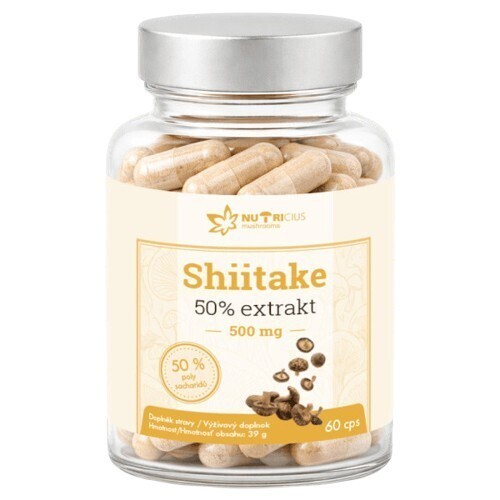 Shiitake 50% extrakt 500mg cps.60