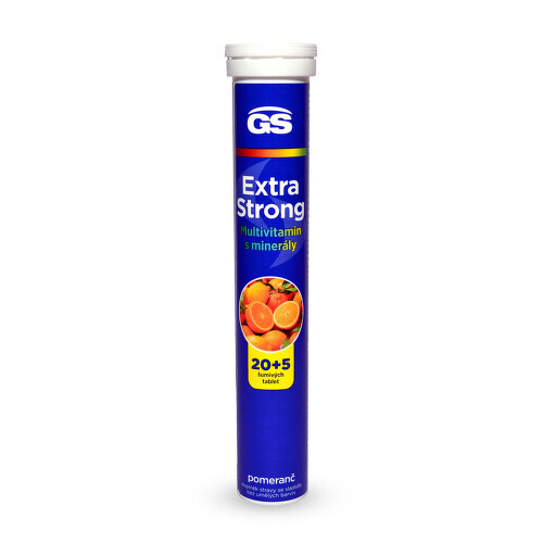 GS Extra Strong Multivitamin + minerály pomeranč šumivé tablety 20+5 - II. jakost