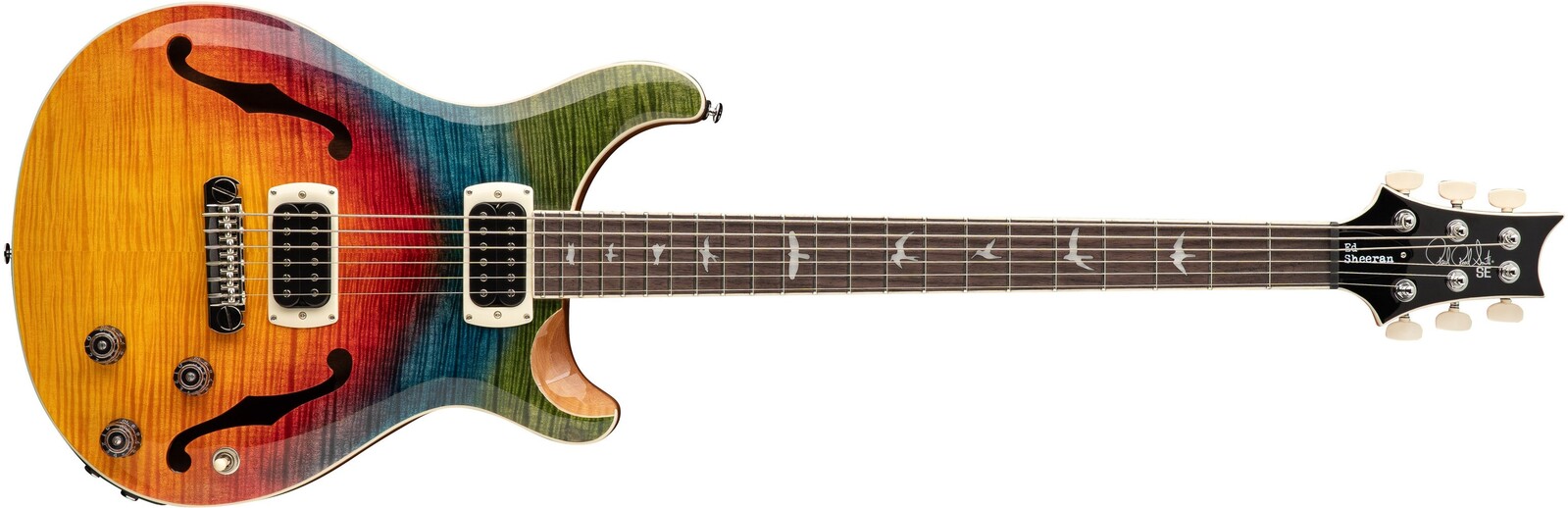 PRS SE Ed Sheeran Flat Back Hollowbody I Baritone Piezo Kaleidoscope