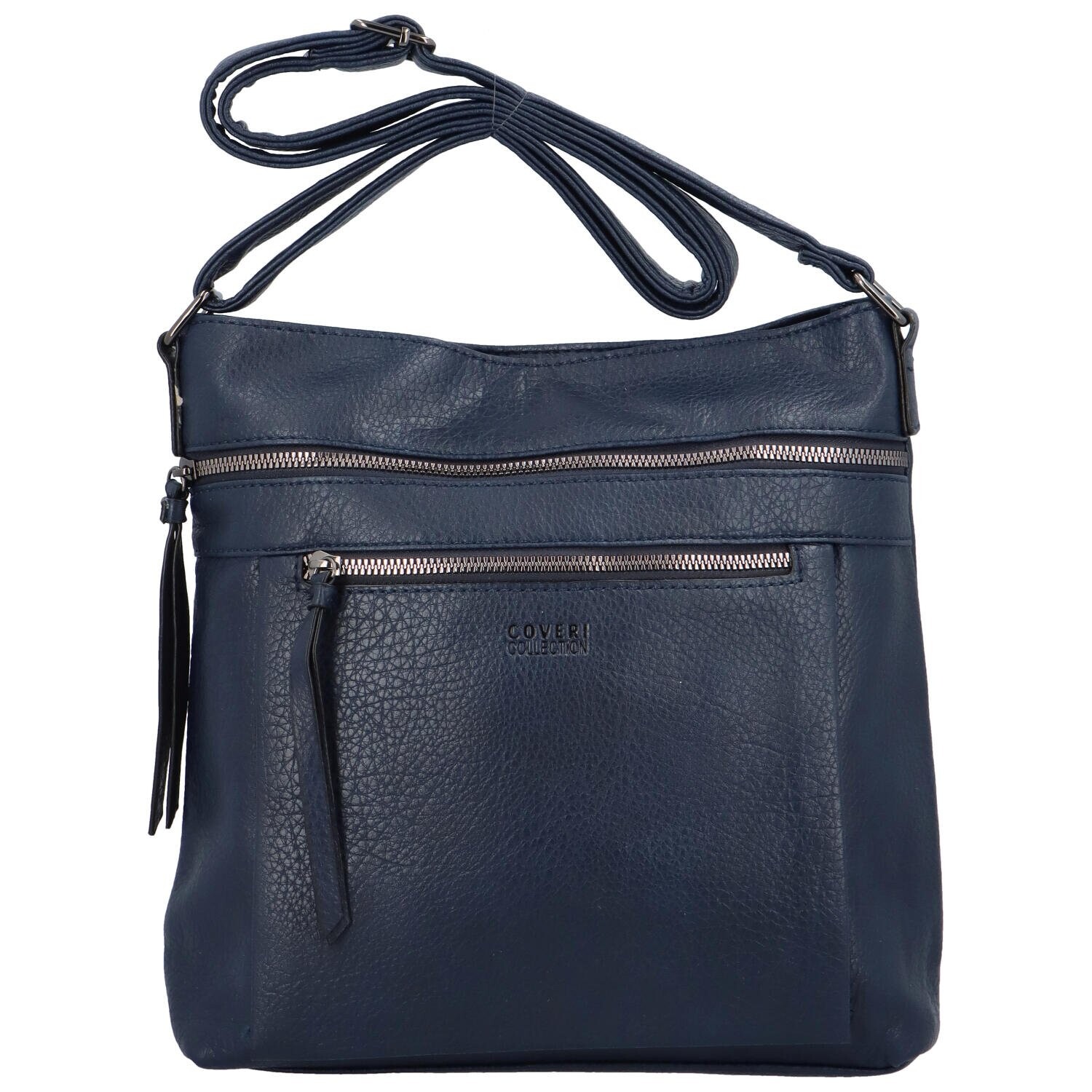 Moderní dámská koženková crossbody Anup, tmavě modrá