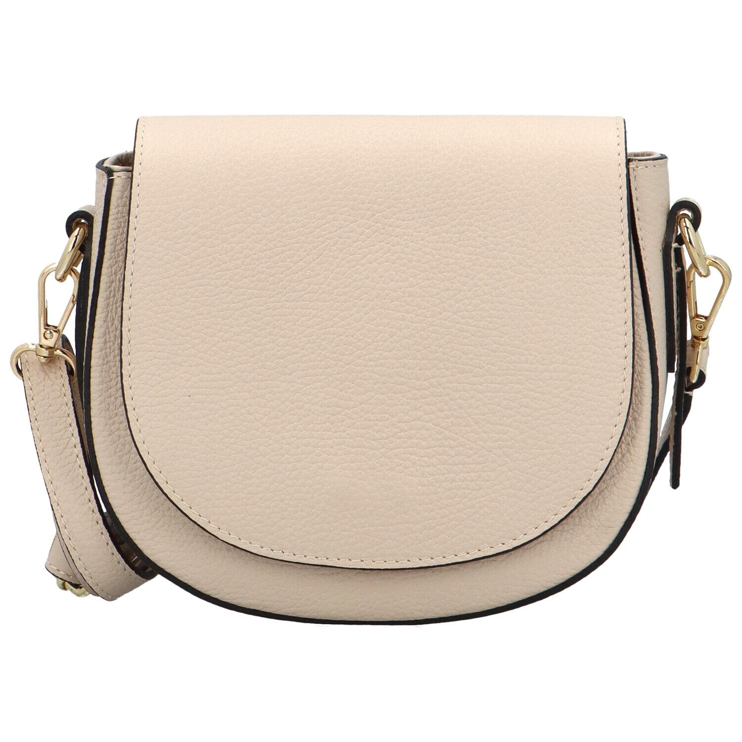 Módní dámská kožená crossbody kabelka Ingos, béžová