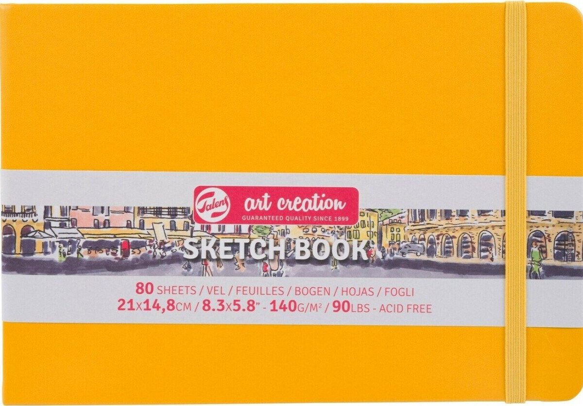 Skicák Art Creat. v pevné vazbě žlutý 15x21 140g