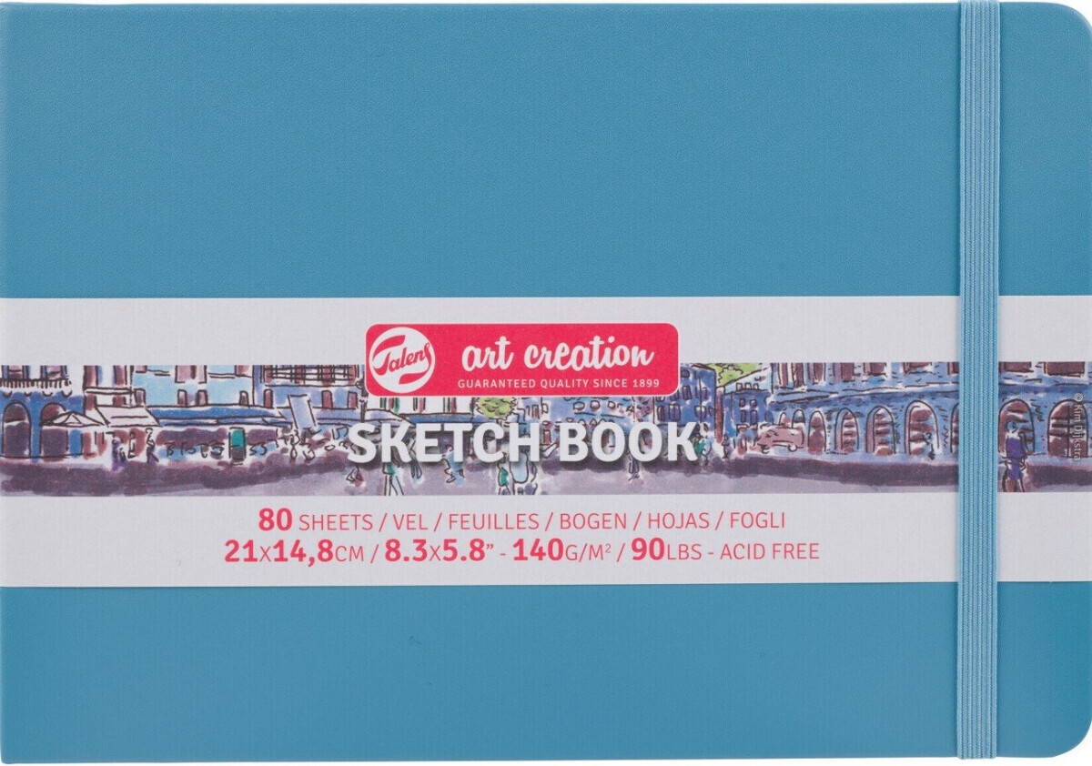 Skicák Art Creat. v pevné vazbě modrý 15x21 140g