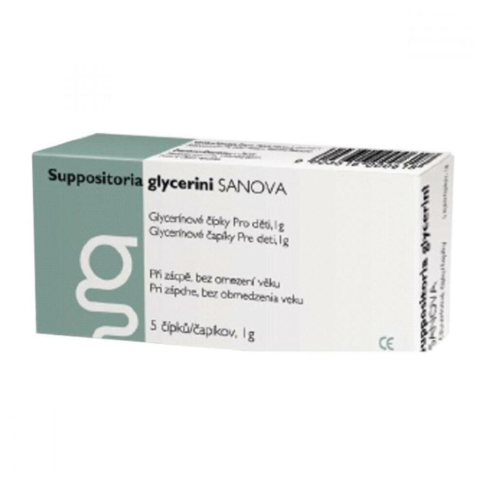 SANOVA Glycerinové čípky děti 1g x 5 ks