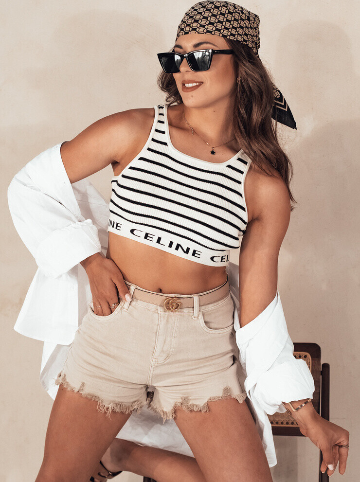 Béžové roztřepené kraťasy SUNYLOOK SY0373 Velikost: L