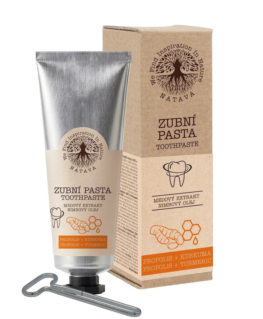 NATAVA NATAVA Přírodní zubní pasta Propolis - Kurkuma 80 g 80 g