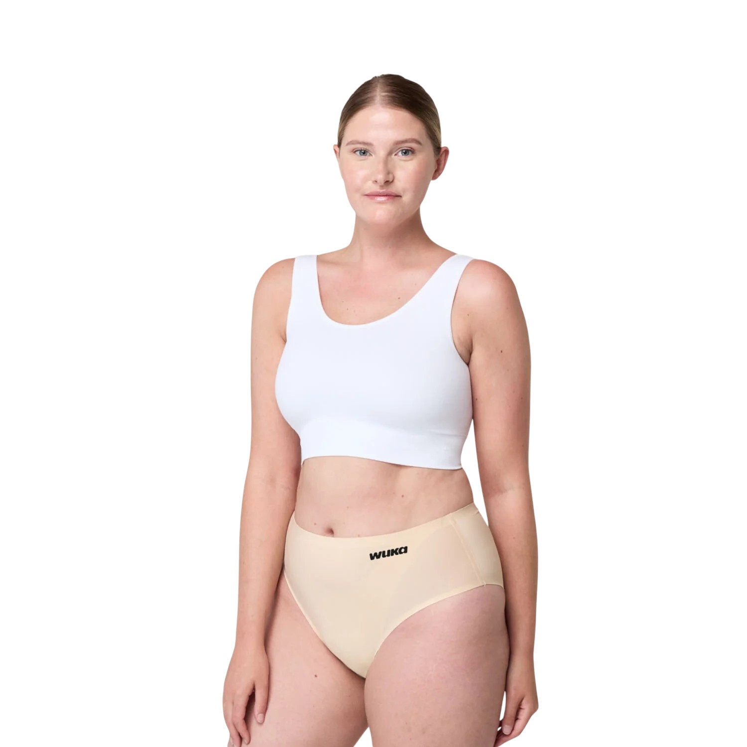 Menstruační kalhotky Wuka bezešvé Stretch Midi Brief Heavy béžové (WSBMBH-nude) XS - L