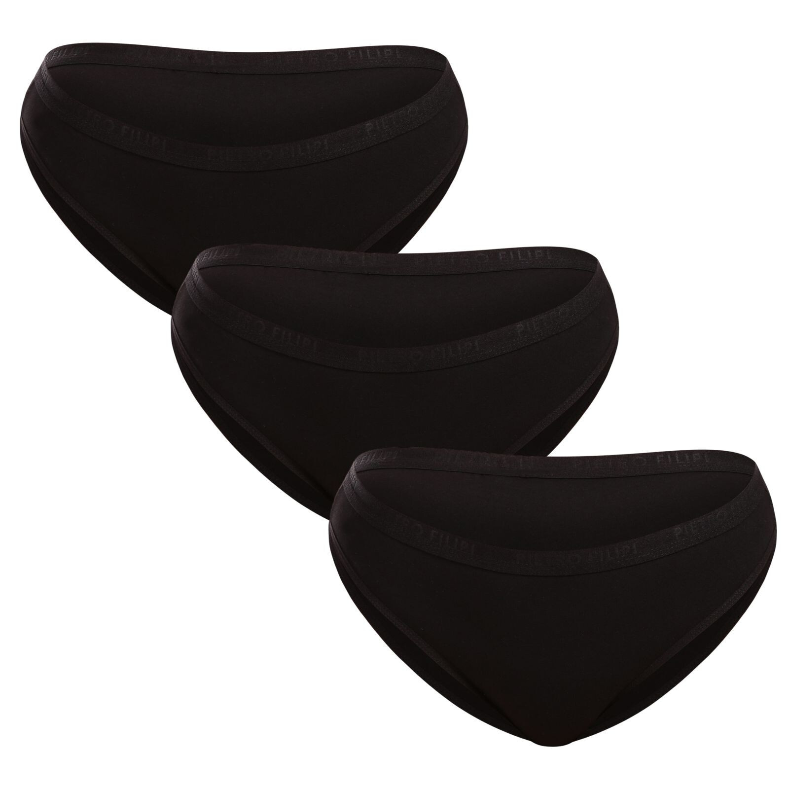 2. jakost 3PACK dámské kalhotky Pietro Filipi černé (3KB001/II) L