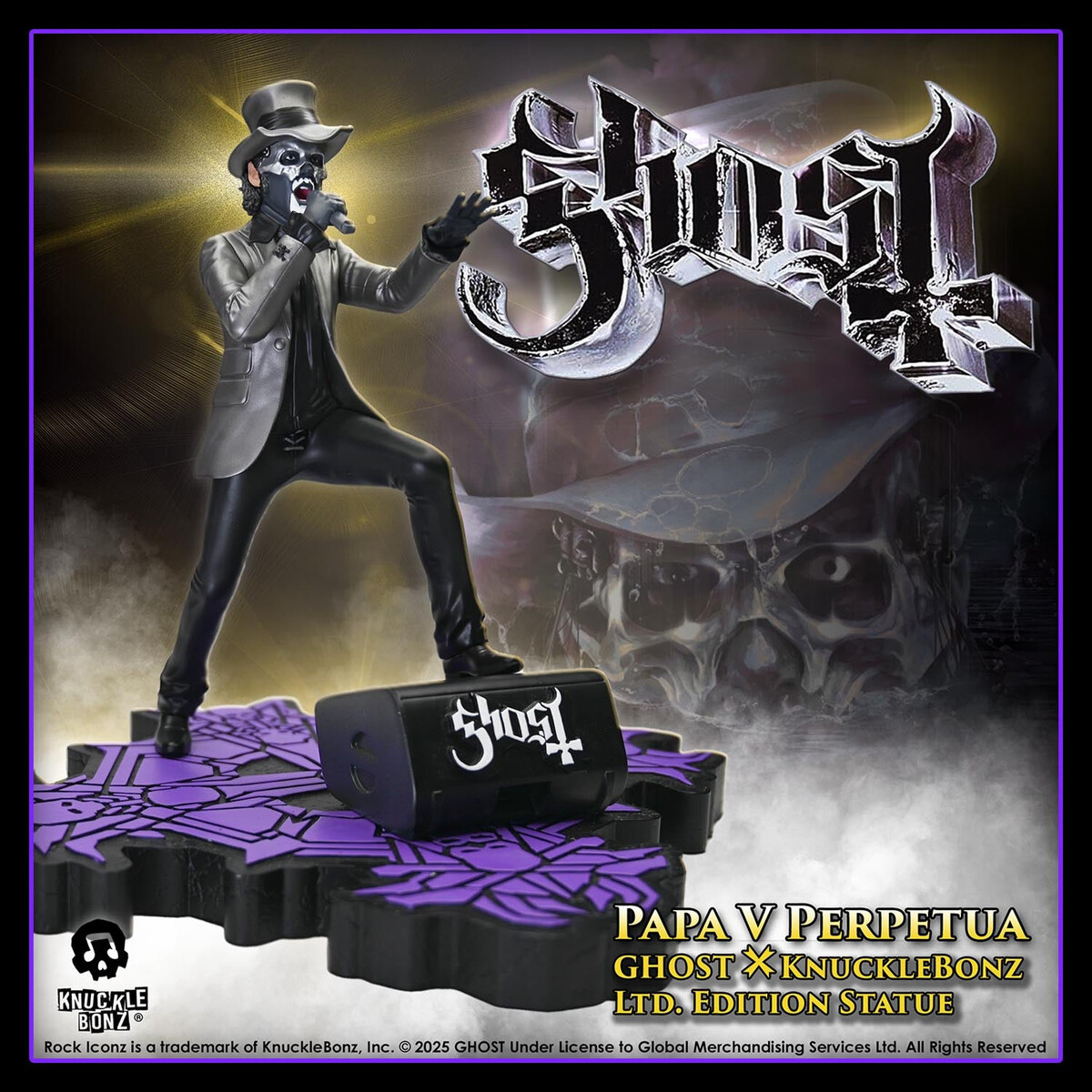 figurka Ghost - Rock Iconz - Papa V Perpetua Top Hat - KNUCKLEBONZ
