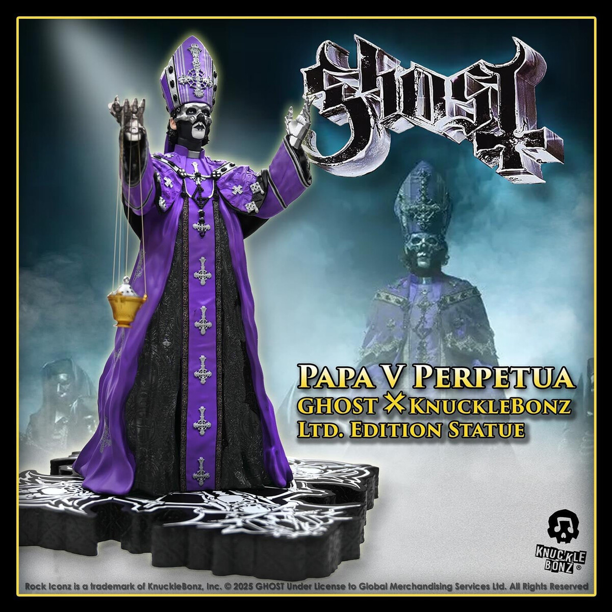figurka Ghost - Rock Iconz - Papa V Perpetua Purple Robes - KNUCKLEBONZ
