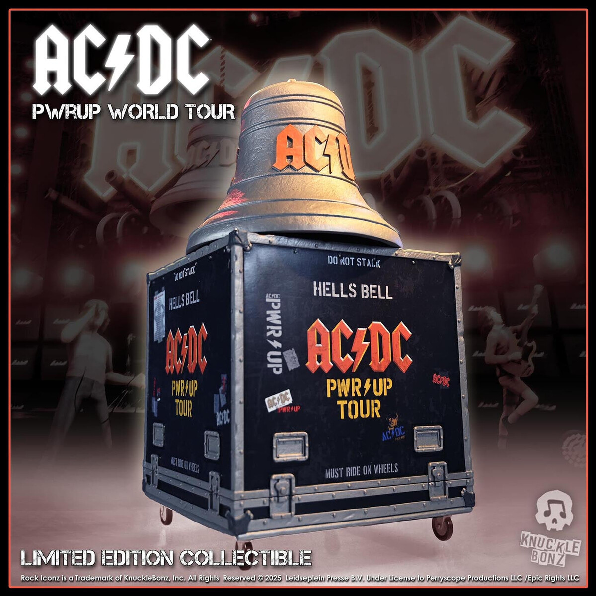 dekorace (krabička) AC/DC - Rock Ikonz - On Tour - PWR UP Tour Hells Bell - KNUCKLEBONZ
