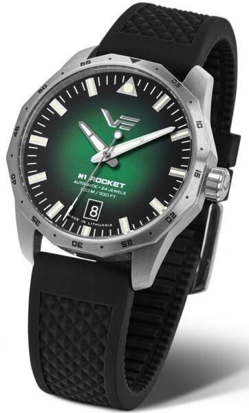 Vostok Europe N-1 Rocket Compact Automatic NH35-125A749 - černý gumový řemínek