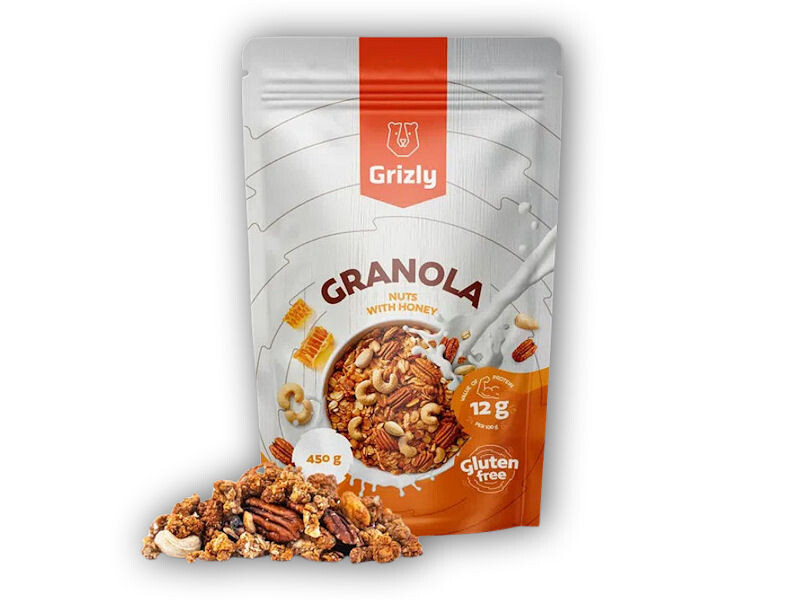 Grizly Granola oříšková s medem 450g