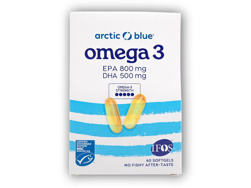 Arctic blue Omega 3 v blistrech 60 kapslí (500mg DHA & 800mg EPA) původ Aljaška