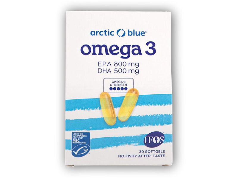 Arctic blue Omega 3 v blistrech 30 kapslí (500mg DHA & 800mg EPA) původ Aljaška