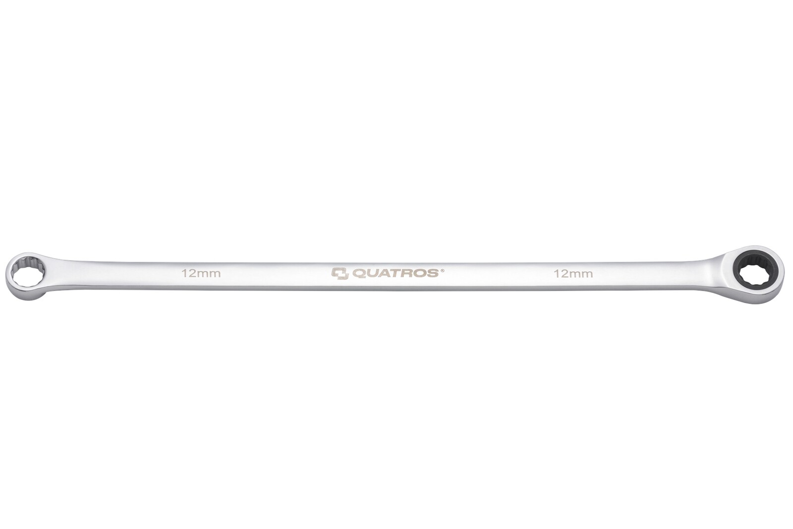Extra dlouhý očkový ráčnový klíč 12 mm, L=327 mm – QUATROS QS50465A-12