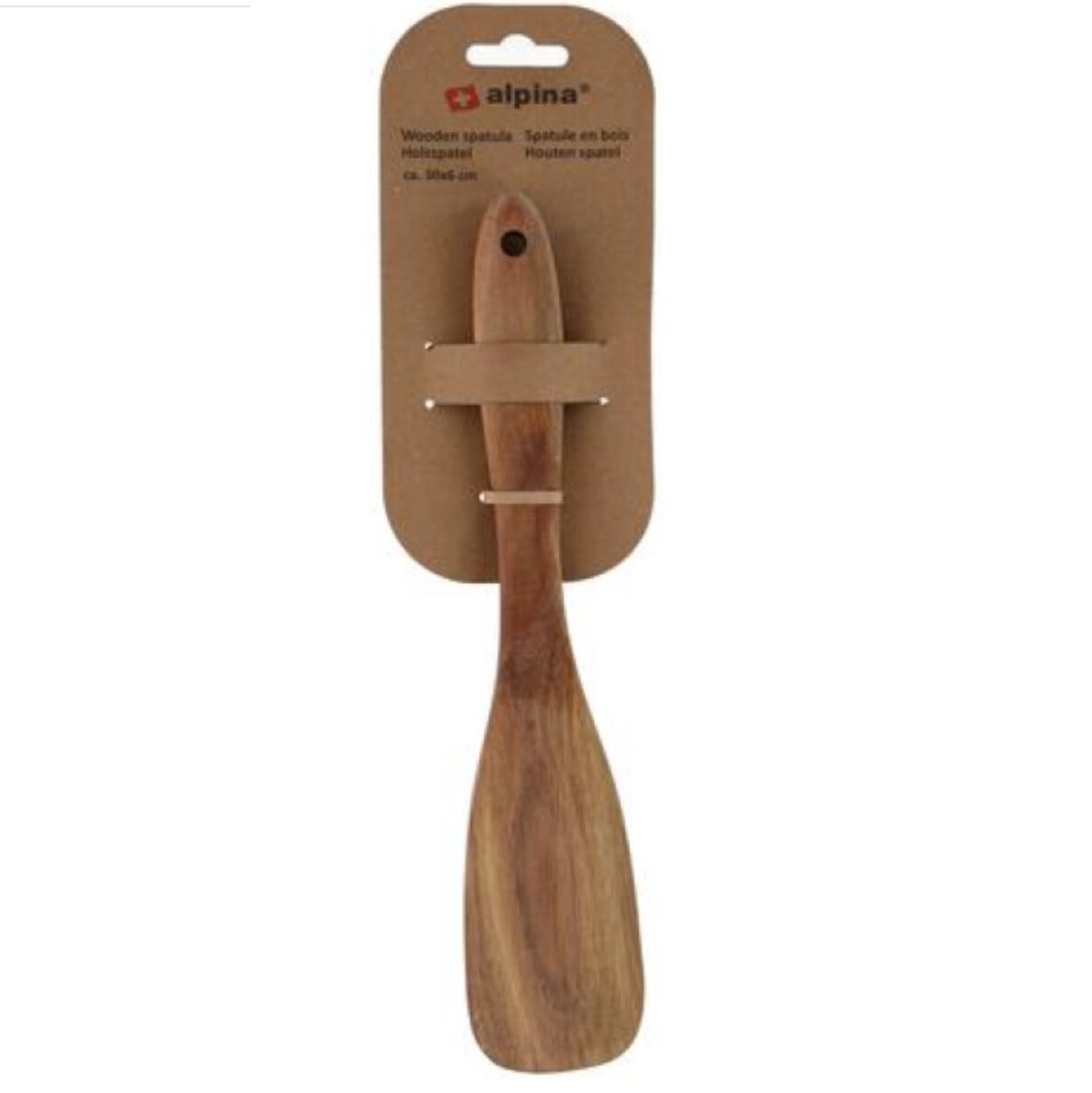 IGOTREND Dřevěná obracečka 30 cm (akáciové dřevo), tmavá