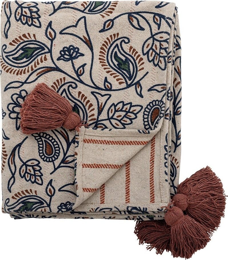 Deka s příměsí bavlny 130x160 cm Paisley – Bloomingville