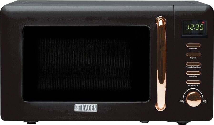Černá mikrovlnná trouba Black & Copper – Haden
