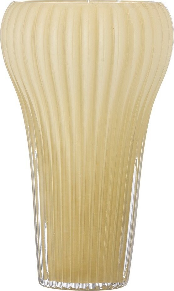 Světle žlutá skleněná ručně vyrobená váza (výška 28 cm) Averie – Bloomingville