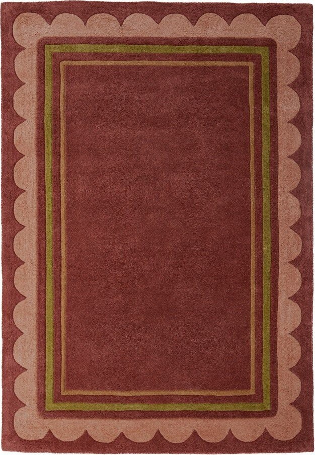 Vínový ručně tkaný vlněný koberec 160x230 cm Lois – Flair Rugs