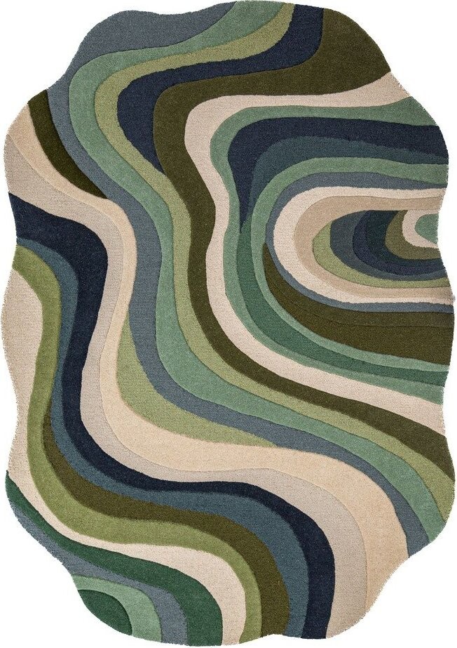 Zelený ručně tkaný vlněný koberec 160x230 cm Envy Wool – Flair Rugs
