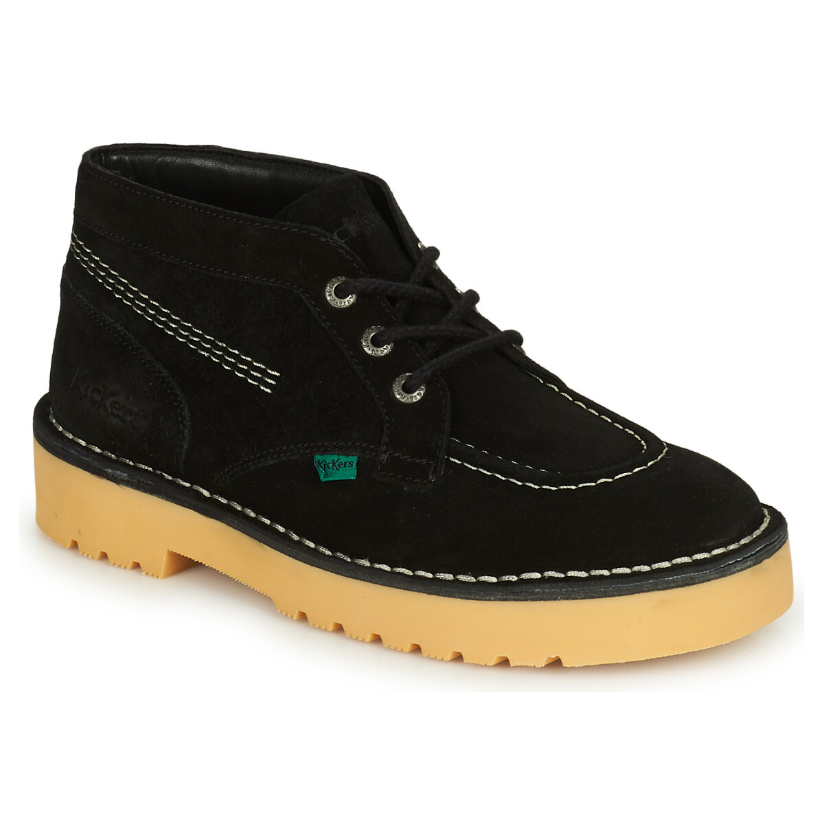Kickers  DALTREY CHUK LTHR AU BLK  Černá