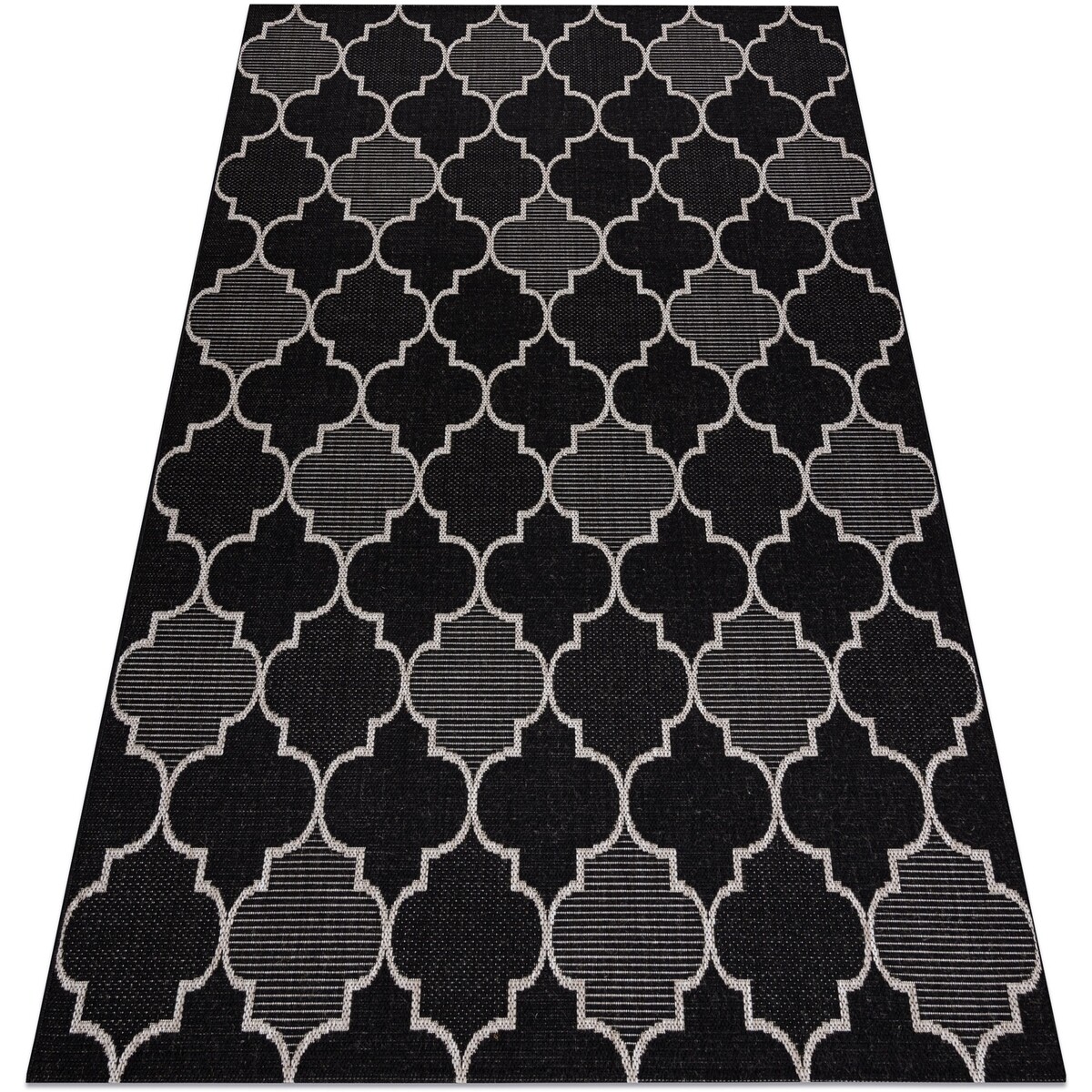 Rugsx  Koberec SIZAL FLOORLUX 20607 Maroko, Jetel, MříŠ140x200 cm  Černá