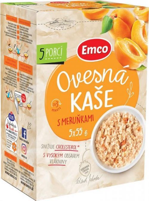 Emco Ovesná kaše s meruňkami (5x55g)