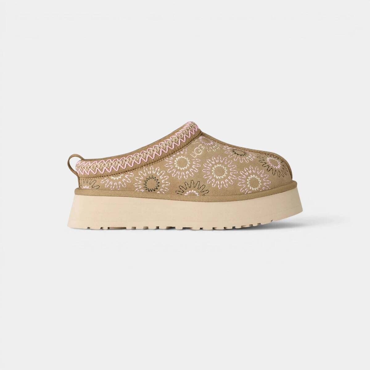 UGG  Tazz Sun Stitch Slipper Mustard Seed (Women's)  Bílá