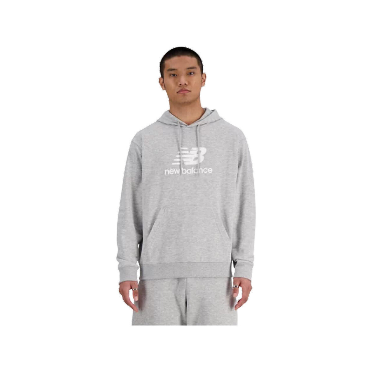 New Balance  Hoodie  Sport Essentials French Terry Logo coton  Šedá