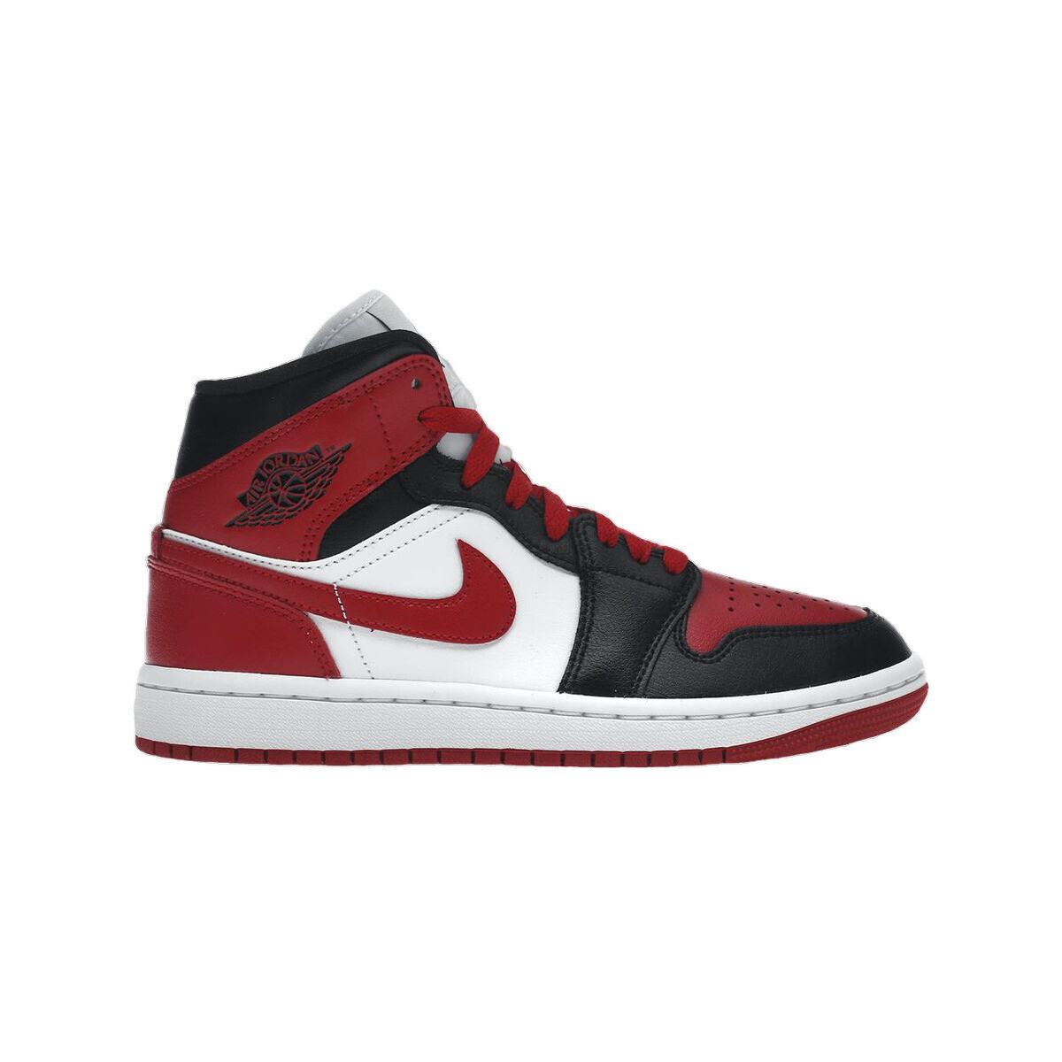 Nike  Baskets  Air Jordan 1 Mid cuir  Červená