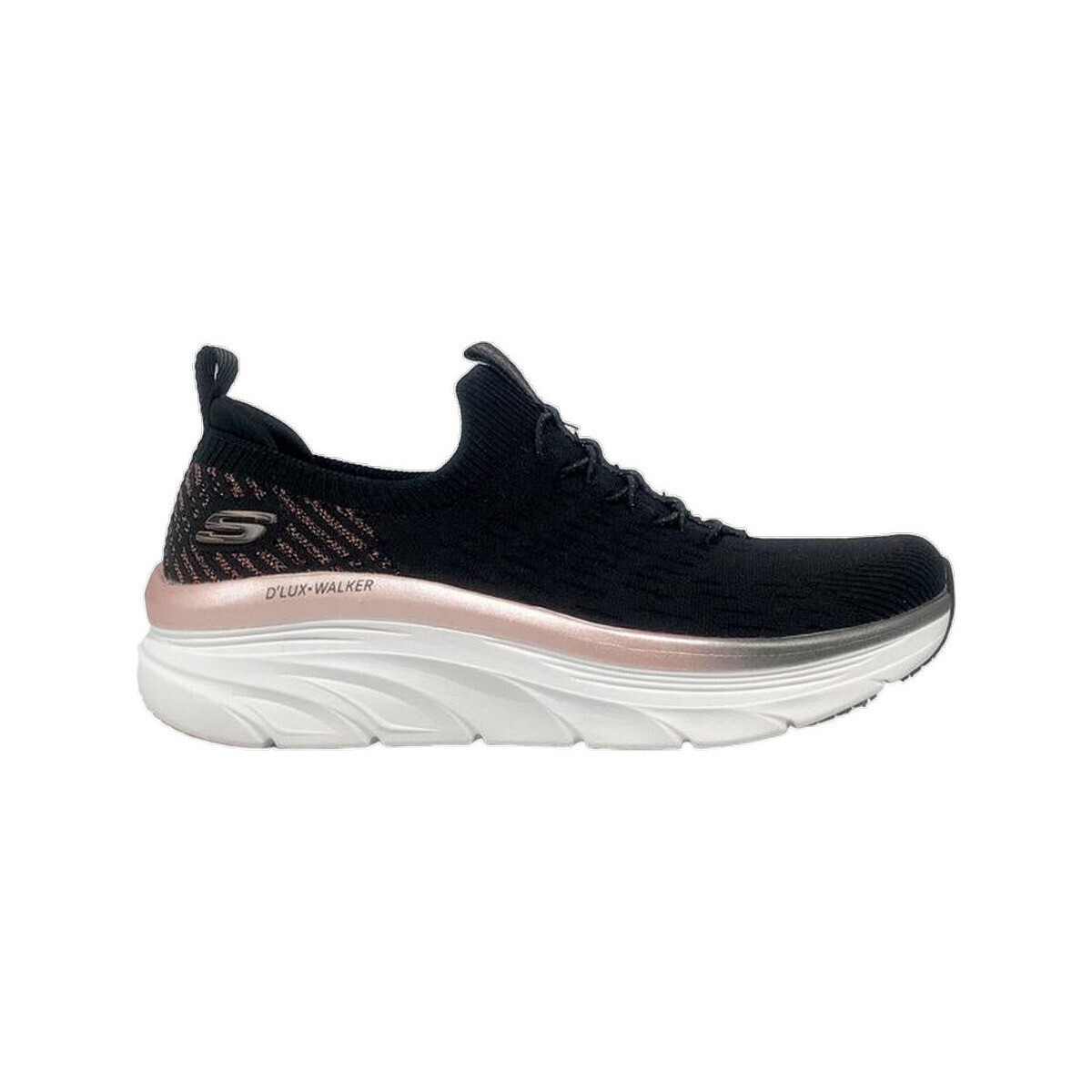 Skechers  Baskets  Dlux cuir  Černá
