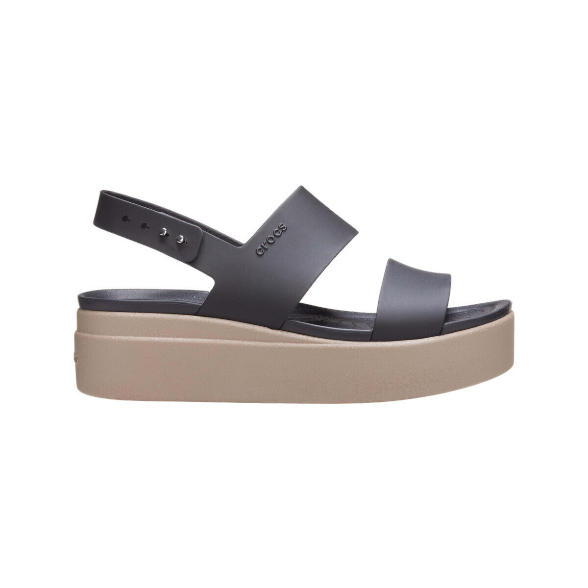 Crocs  Sandales  Brooklyn Low Wedge synthétique  Černá