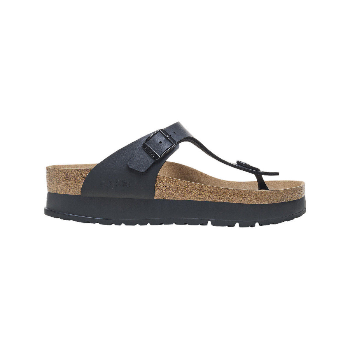 BIRKENSTOCK  Sandales  Gizeh Flex Platform cuir  Černá