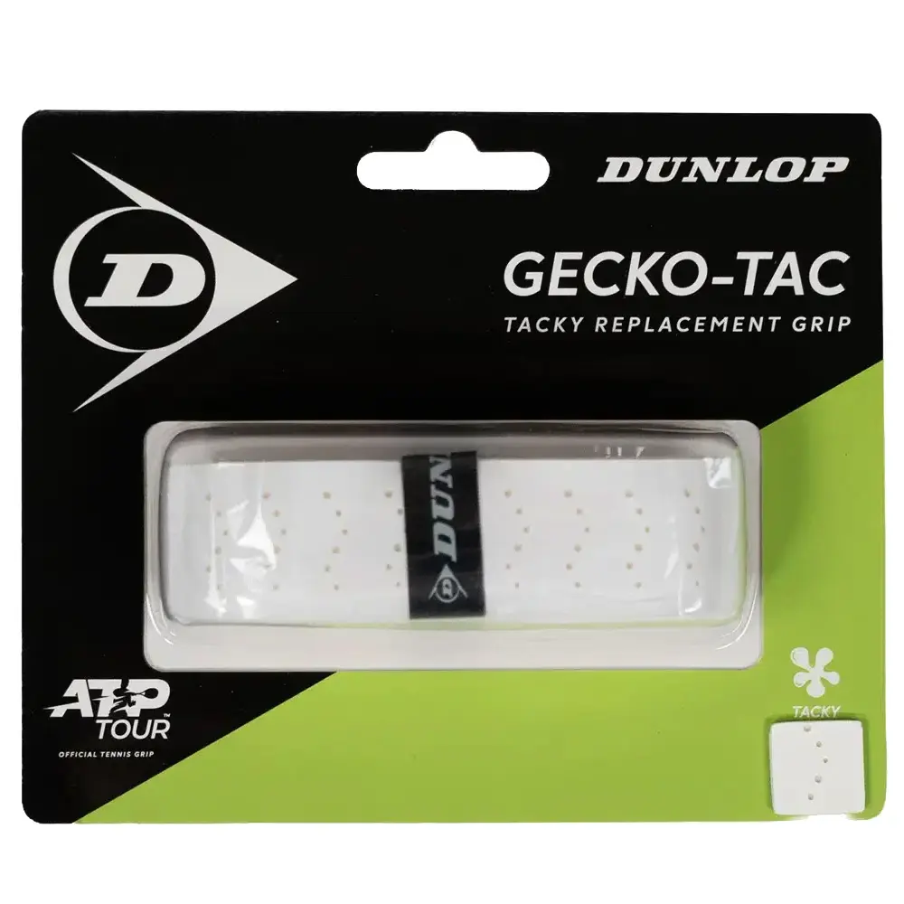 DUNLOP Tenis omotávky GECKO-TACK Grip 1,9 mm bílá