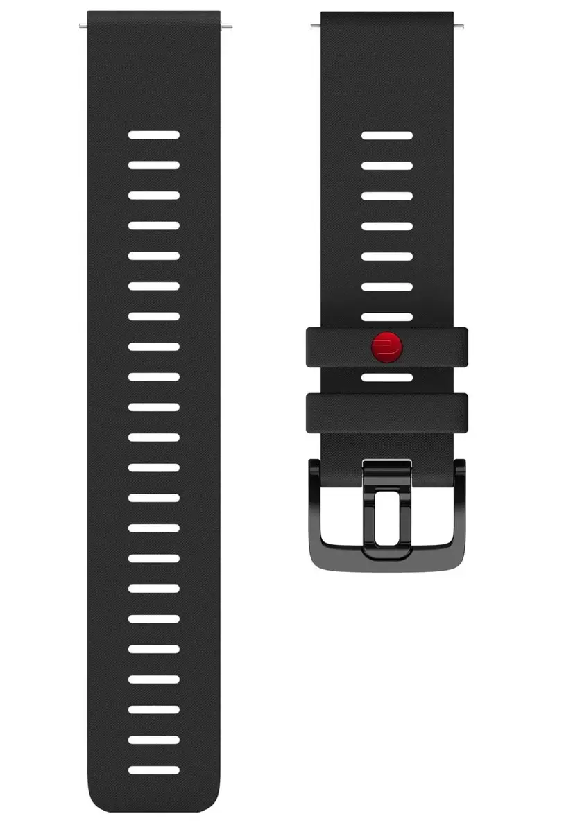Polar Řemínek 22 mm silikonový černý s červeným logem Grit X Pro a kompatibilní