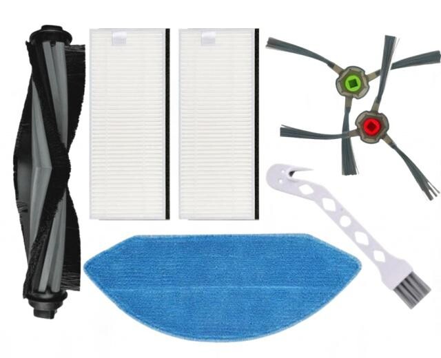 6ks HEPA filtry, kartáče a mop pro ECOVACS Deebot Ozmo U2 / Ozmo U2 PRO s nádržkou 800 ml