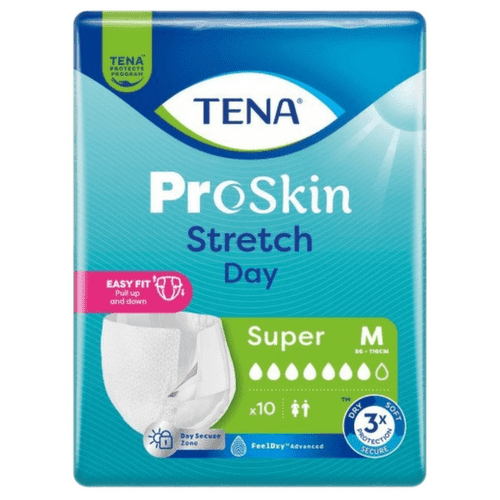 TENA Proskin Stretch Day Super M inkontinenční zalepovací natahovací kalhotky 10ks