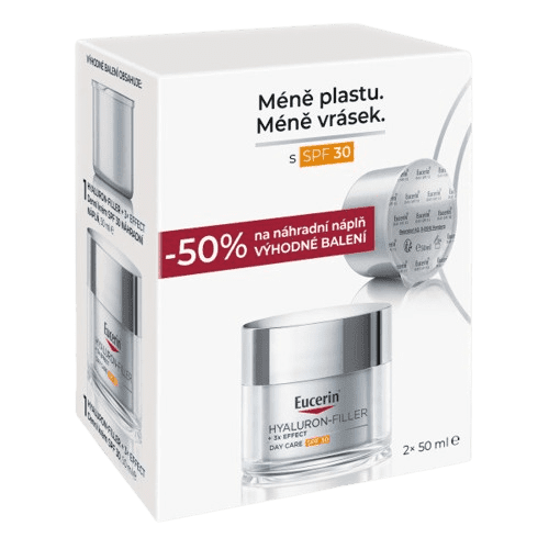 Eucerin Hyaluron-Filler+3x Effect denní krém SPF30+denní krém SPF30 refill 2x50ml