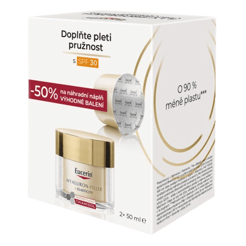 Eucerin Hyaluron-Filler+Elasticity denní krém SPF30+denní krém SPF30 refill 2x50ml