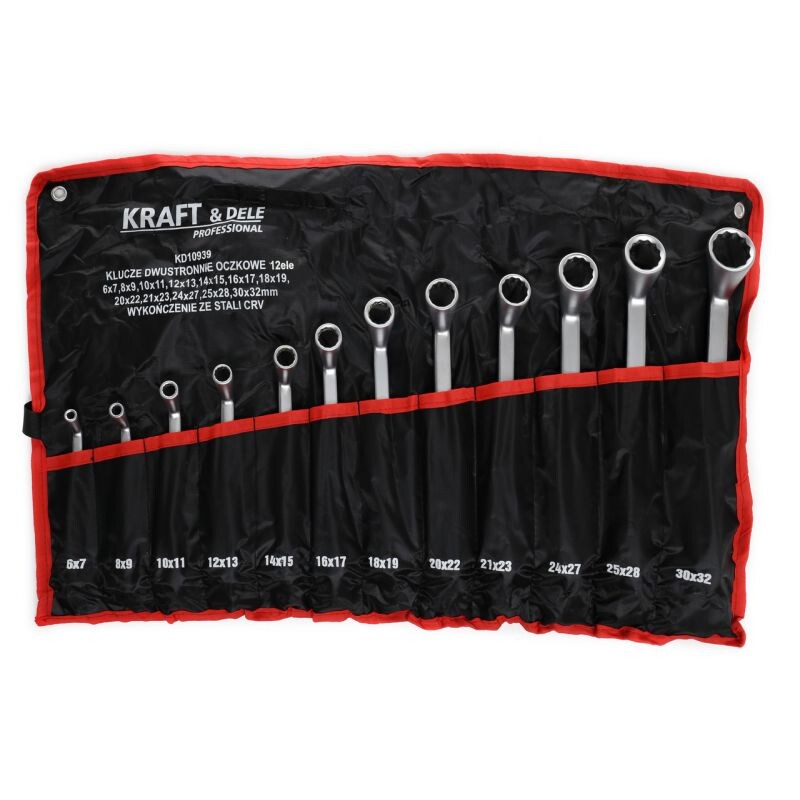Kraft&Dele KD10939 oboustranné očkové klíče 12ks
