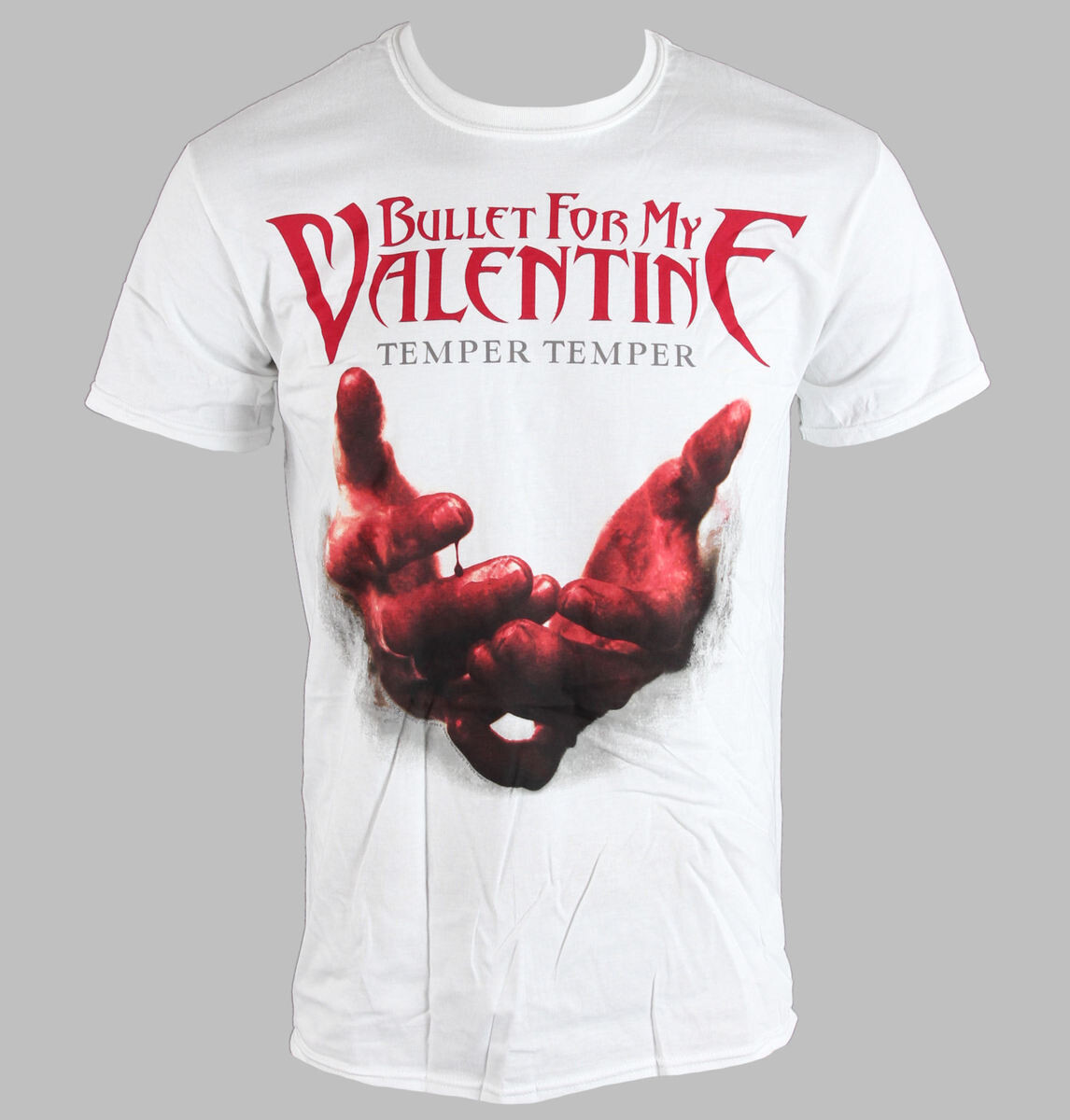 ROCK OFF Bullet For my Valentine Temper Temper Blood Hands šedá bílá hnědá S
