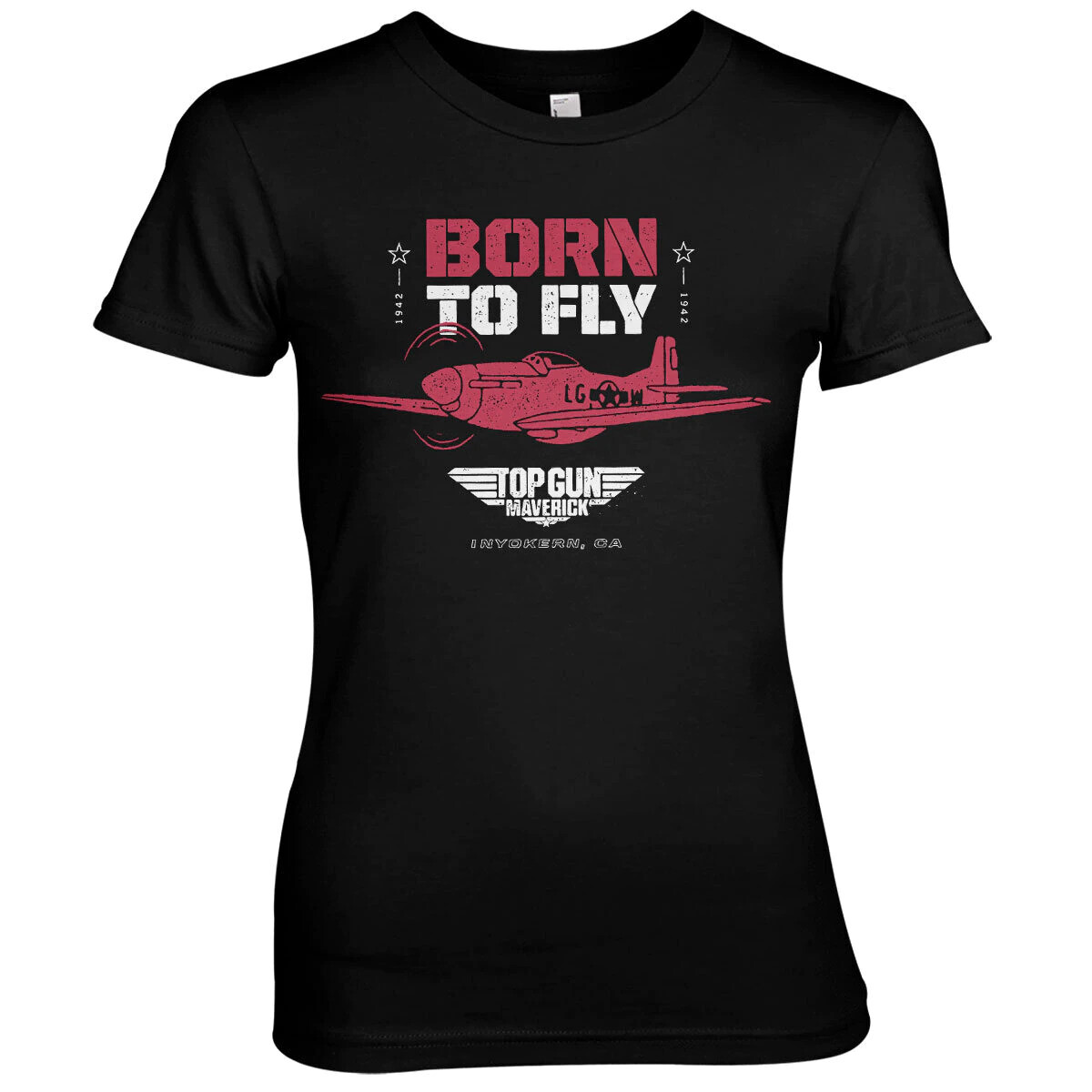 tričko dámské Top Gun - Born To Fly - Black - HYBRIS S